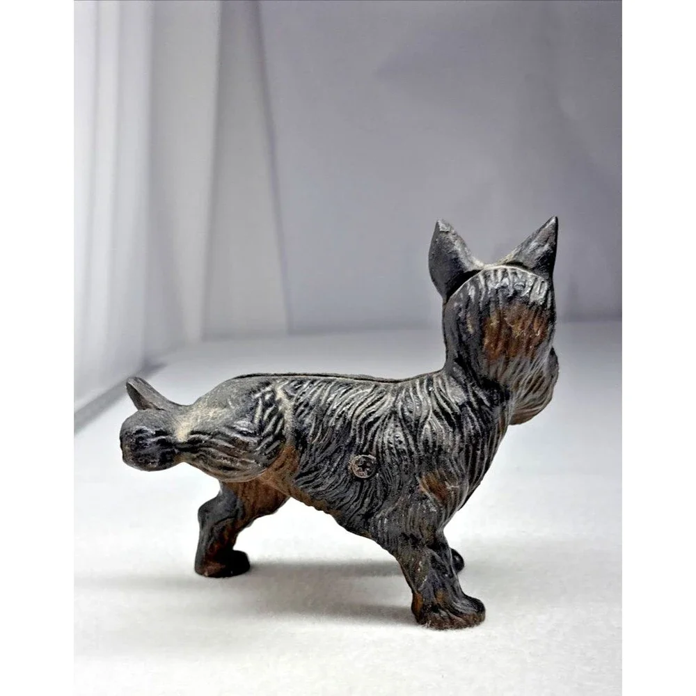 Cast Iron Scottish Terrier Doorstop Scottie Dog Door Stop Heavy Black Vintage